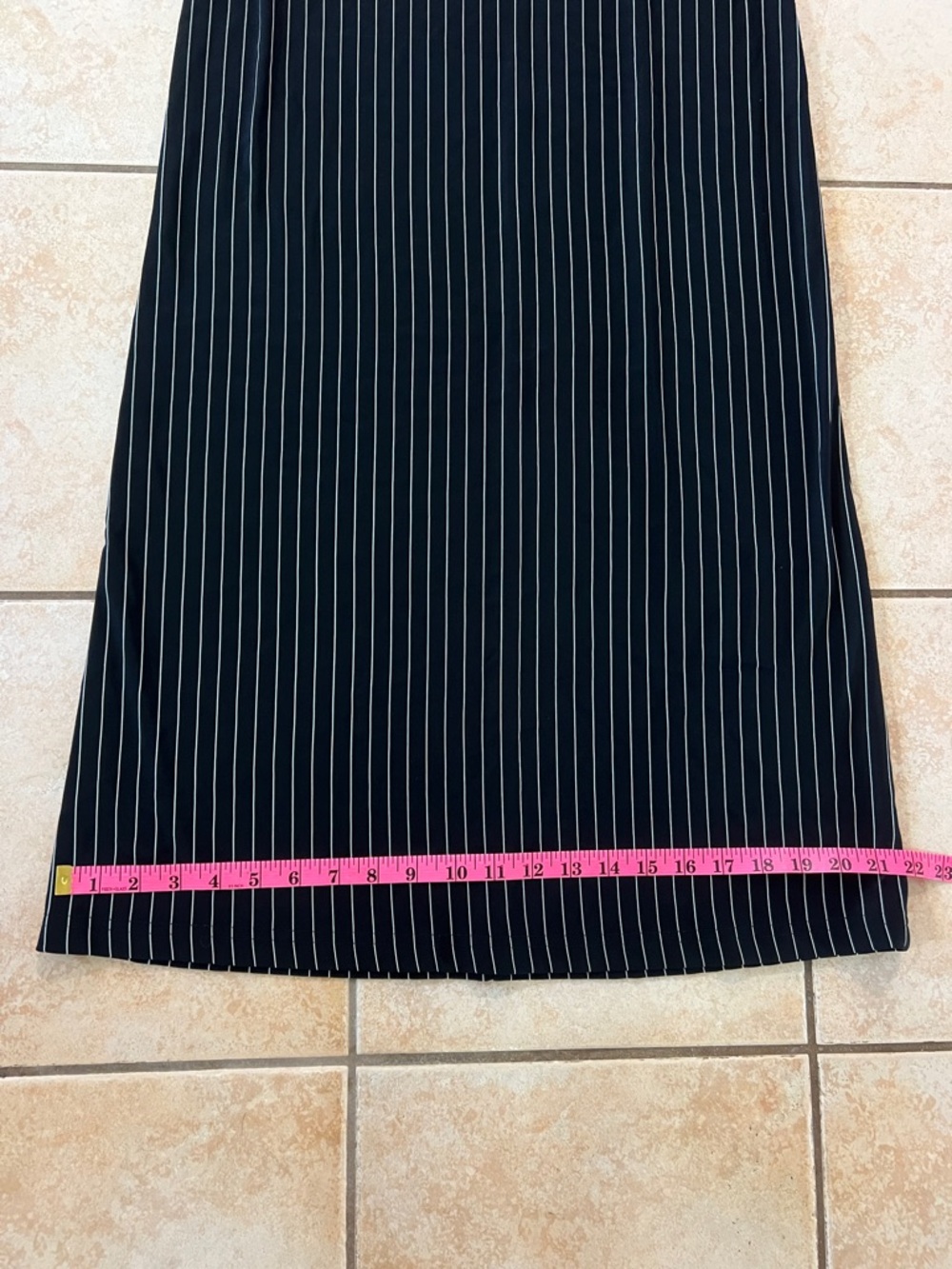 Vintage 90s City Triangles Black and‎ White Striped Maxi Dress, Sz Medium - Picture 8 of 8
